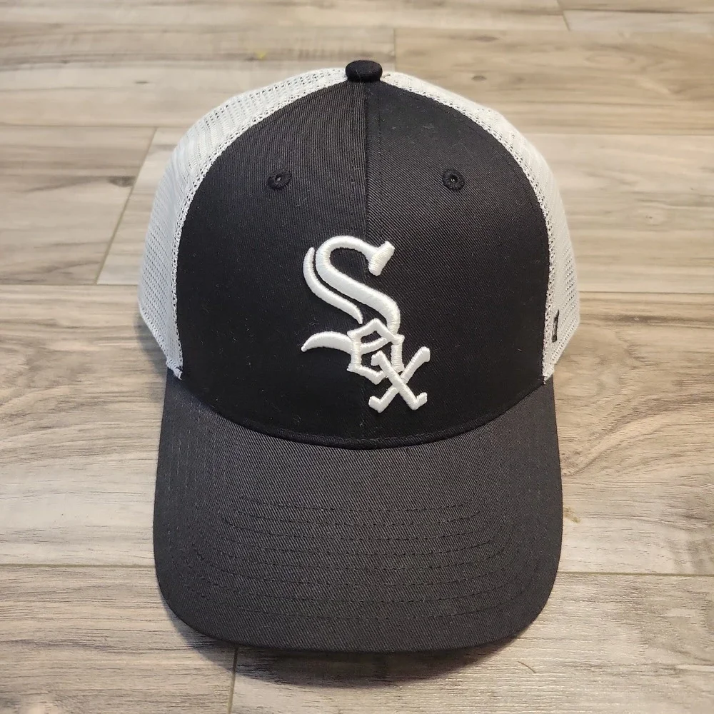Chicago White Sox Hat Cap Snapback Mesh Back Trucker 47 Brand One Size MLB